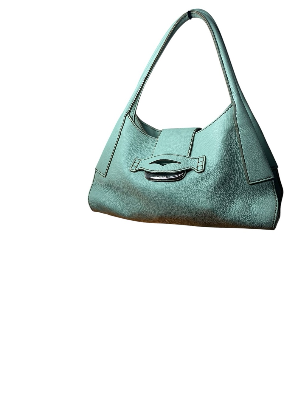 Authentic Tod’s Mint Green Pebbled Leather Shoulder Bag - Made in Italy